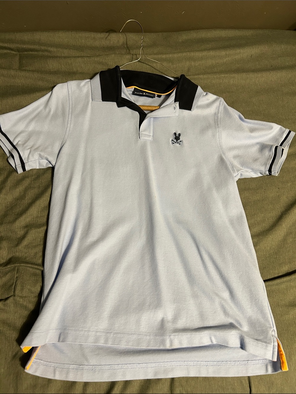 Psycho Bunny Light Blue Polo with Black Trim